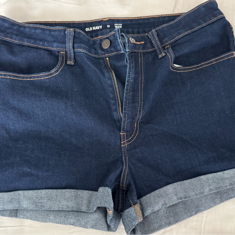 Old Navy Blue Jean Shorts Cuffed Hem